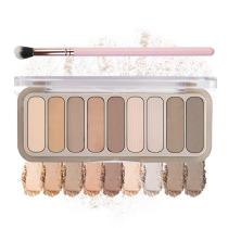 Paleta de sombras IONSGAKO 9 cores Matte Naked com pincel