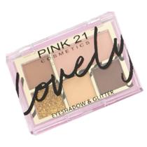 Paleta de Sombras Lovely Eyeshadow & Glitter Pink21 8,5g