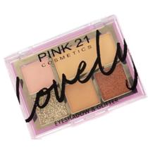 Paleta De Sombras Lovely Eyeshadow & Glitter Pink21 8,5g