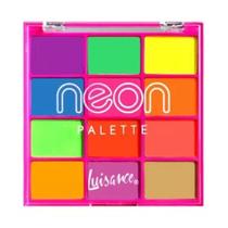 Paleta de Sombras Neon - LUISANCE - 12 Cores Matte e Intensas