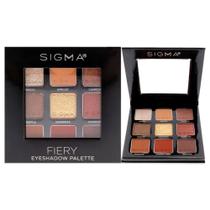 Paleta de sombras SIGMA Beauty Fiery 9 cores para mulheres