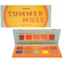 Paleta de sombras summer muse 10 cores - ruby rose Paleta de sombras summer muse 10 cores - ruby rose