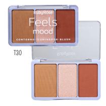 Paleta Fells Mood RubyRose-Contorno Iluminador Blush HB7526