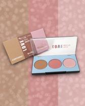 Paleta Mista Max Love Rosados: Contorno + Blush + Iluminador Paleta Mista Max Love Rosados: Contorno + Blush + Iluminador
