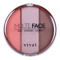 Paleta Multi Face Blush Iluminador Contorno Facial Vivai