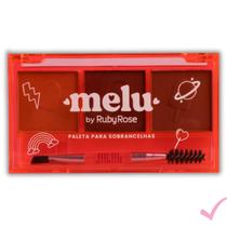 Paleta para Sobrancelhas Melu Ruby Rose Maquiagem Facial