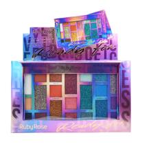 Paleta Sombras Ready For 21 Cores HB1059 Ruby Rose Sombra + Glitter
