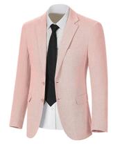 Paletó Blazer Herringbone Tweed Wool Blend Pink para homens Paletó Blazer Herringbone Tweed Wool Blend Pink para homens