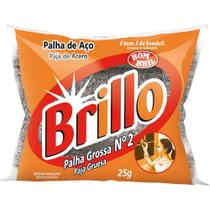 Palha de Aço Grossa Nr. 2 Brillo Pacote com 25g - BOMBRIL