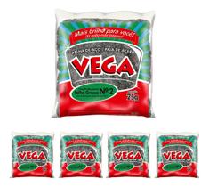 Palha De Aço Grossa Professional N2 Vega 25gr Kit 5