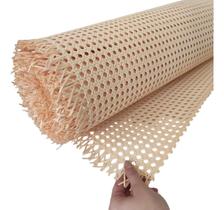 Palha Indiana Sintétic Sextavada Rattan Preta Branca 10mtX50