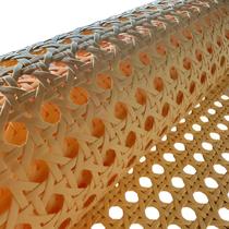 Palha Indiana Sintétic Sextavada Rattan Preta Branca 10Mtx50