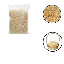 Palha natural fina decorativa pacote com 50g artplast