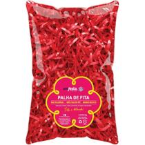 Palha para Decoracao BOPP Vermelho 50G.