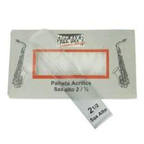 Palheta Acrílica Sax Alto Nº 2 1/2 Transparente Free Sax Cod.402 - Freesax