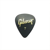 Palheta Celuloide Gibson Fina Aprgg 74T Preta 12 Unidades