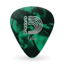 Palheta Celulóide Verde Perolada .50 Leve D Addario 1CGP2-10 F035