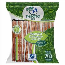 Palheta Descartável Mexedor de Café Embalado Individualmente Bambu Pacote com 200 Unidades Palheta Descartável Mexedor de Café Embalado Individualmente Bambu Pacote com 200 Unidades
