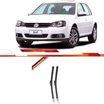 Palheta Dianteira Golf G5 2008 Ate 2013 21/19 Pol 533/483 mm Com Trava Lateral Msl1 Adaptador 3B Aeroflat