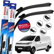 Palheta Dianteira Par Limpador de Parabrisa Para Brisa Original Bosch Multiclip CITROEN JUMPY 2017 18 19 20 21 22 23 2024