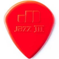 Palheta Dunlop Jazz III Vermelho Kit c/ 3 unidades