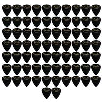 Palheta Fender Heavy Celuloide Classic 351 Shape Black Quantidade:72 Pçs