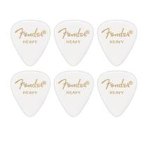 Palheta Fender Heavy Celuloide Classic 351 Shape White Cell Quantidade:6 Pçs