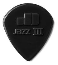Palheta Guitarra Dunlop Jazz III - Kit 03 unidades - Fred Store
