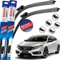 Palheta Limpador De Parabrisa Par Dianteiro Silicone Bosh Honda Civic 2017 2018 2019 2020 2021 2022 2023 2024 BOSCH