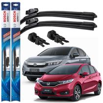 Palheta Limpador Para Brisa Honda City Fit 1.5 2018 2019 2020 2021 2022 2023 2024 2025 Par Dianteiro Bosch