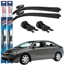 Palheta Limpador Parabrisa New Civic 2007 2008 2009 2010 2011 Par Dianteiro Bosch