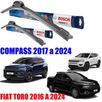 Palheta Limpador Parabrisa Original Bosch Fiat Toro E Jeep Compass 2016 2017 2018 2019 2020 2021 2022 2023 2024