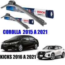 Palheta Limpador Parabrisa Original Bosch Toyota Corolla e Nissan Kicks 2015 2016 2017 2018 2019 2020 2021 2022 2023 2024