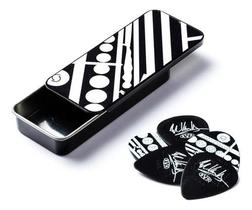 Palheta Maxgrip 0.60 Eddie Van Halen Branca E Preta Circulos