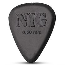 Palheta NIG 070mm Preta Delrin Média Guitarra Violão Baixo Cavaco Textura Antiderrapante Ataque Prec
