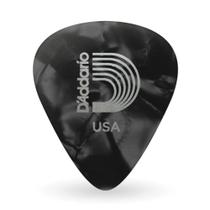 Palheta Para Guitarra Celuloide Perolada Black Média (Pacote Com 10) D'Addario 1CBKP4-10