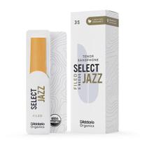 Palheta Sax Tenor 3S (5 Peças) DAddario Organic Select Jazz