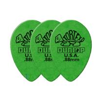 Palheta Tortex Small Teardrop 0.88mm Verde Dunlop Kit 3un