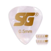 Palheta Tradicional Celuloide Perolada Extra Fina 0,50mm Pct C/12 Sg