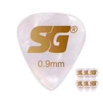 Palheta Tradicional Celuloide Perolada Media 0,90mm C/ 12un Sg