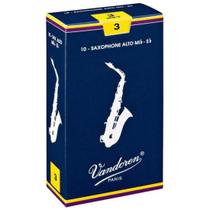 Palheta Tradicional Para Saxofone Alto 3 Vandoren SR213 - CX / 10