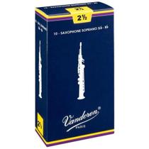 Palheta Tradicional Para Saxofone Soprano 2,5 Vandoren Sr2025 - Cx / 10