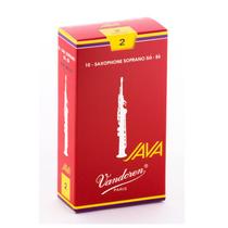 Palheta Vandoren Sax Alto Nº 2 Java RED CUT - Caixa com 10 palhetas