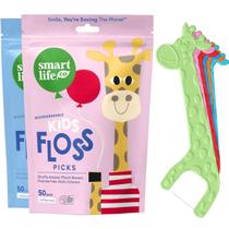 Palhetas de Fio Dental Biodegradáveis SMARTLIFECO para Crianças - 100 Unidades sem Sabor