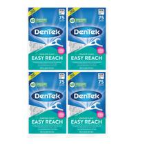 Palhetas de fio dental DenTek Complete Clean Easy Reach 75 ct (pacote com 4) Palhetas de fio dental DenTek Complete Clean Easy Reach 75 ct (pacote com 4)