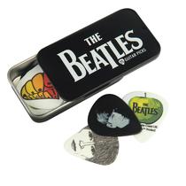Palhetas de guitarra D'Addario Accessories Beatles, pacote de 15 com lata