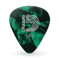 Palhetas de guitarra D'Addario Celulóide Verde 0,50 mm Light, pacote com 25
