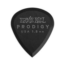 Palhetas de guitarra Ernie Ball Prodigy Mini Black 1,5 mm, pacote com 6