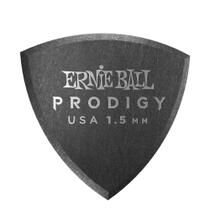 Palhetas de guitarra Ernie Ball Prodigy Shield Black 1,5 mm, pacote com 6