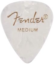 Palhetas de guitarra Fender Premium Celluloid 351 Shape White Moto